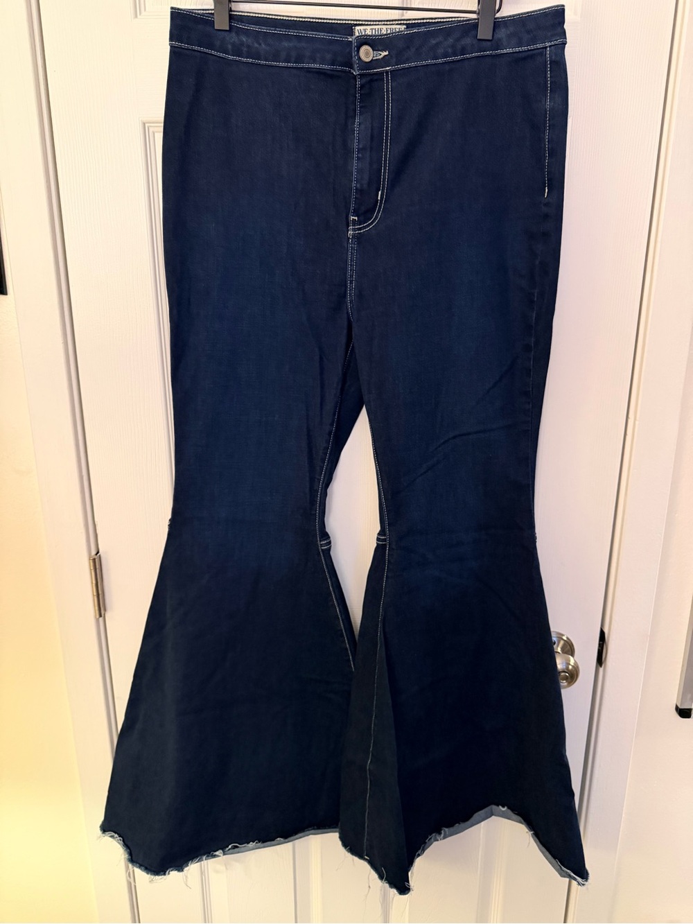 We The Free Dark Blue Flared Bell Bottom Western Jeans